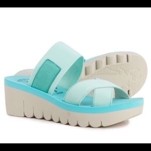 ▶️ Mynt Fly London Yabo Wedge Slide Sandal ◀️ Gif.